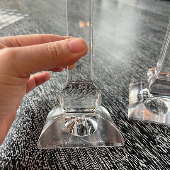 Pair Villeroy & Boch 1748 Siena Glass Crystal Candlesticks - Picture 4 of 6